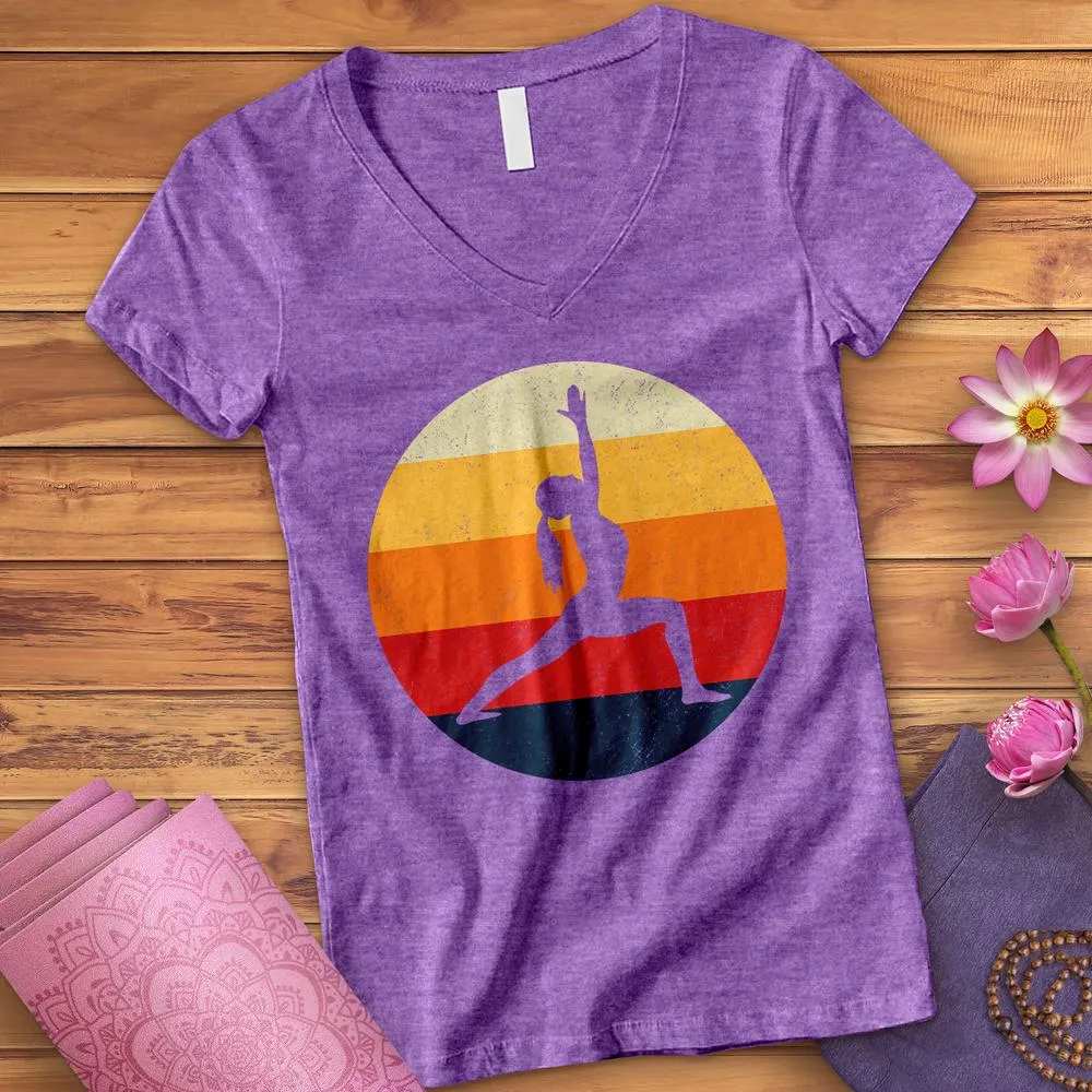 Vintage Yoga Pose V-Neck