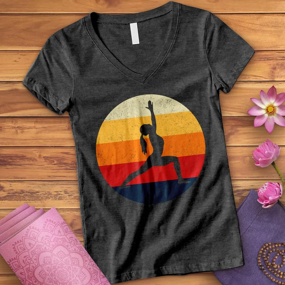 Vintage Yoga Pose V-Neck