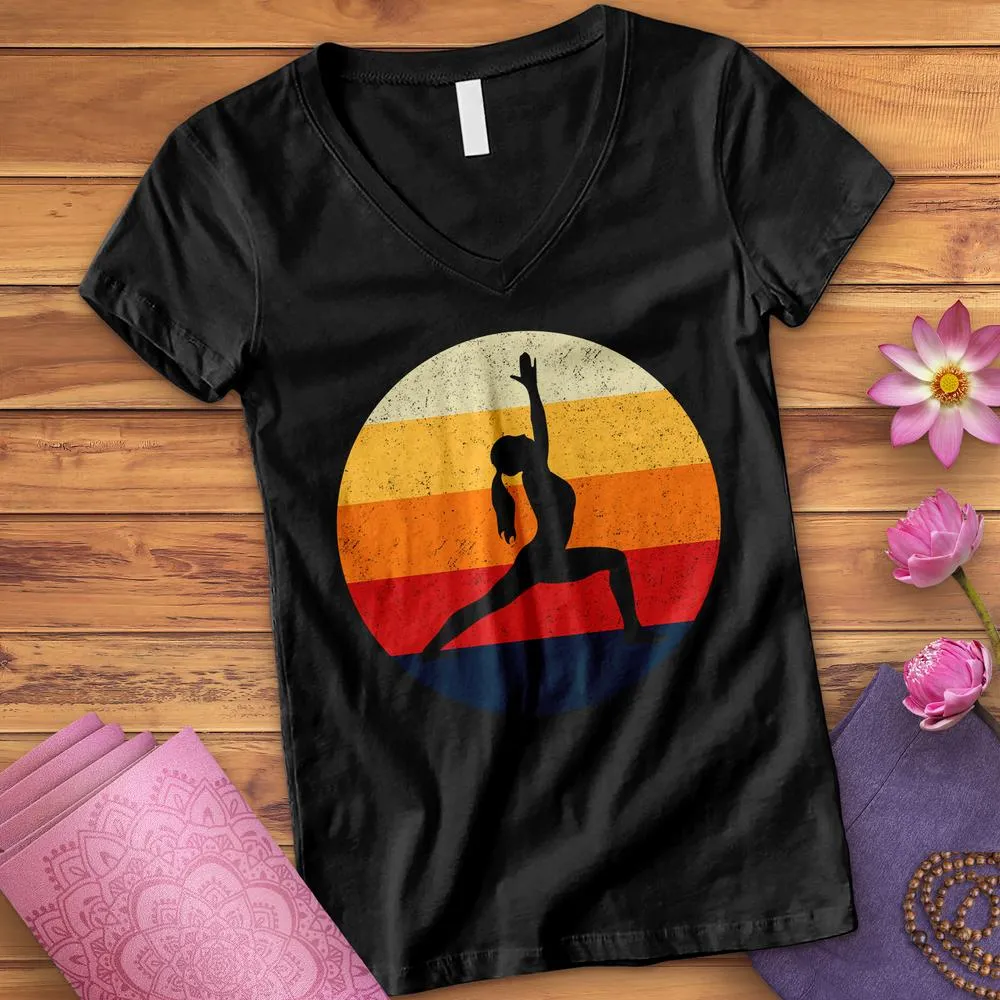 Vintage Yoga Pose V-Neck