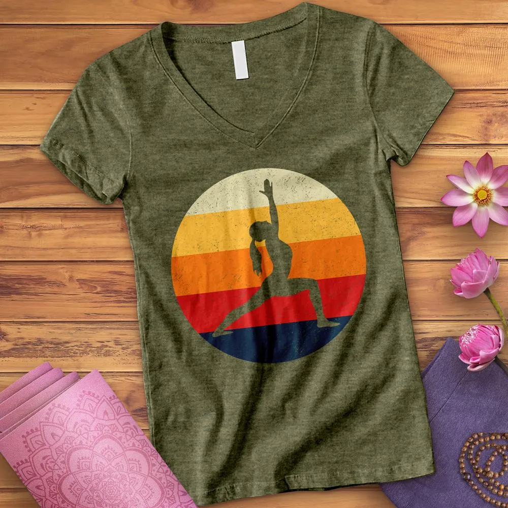 Vintage Yoga Pose V-Neck