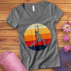 Vintage Yoga Pose V-Neck