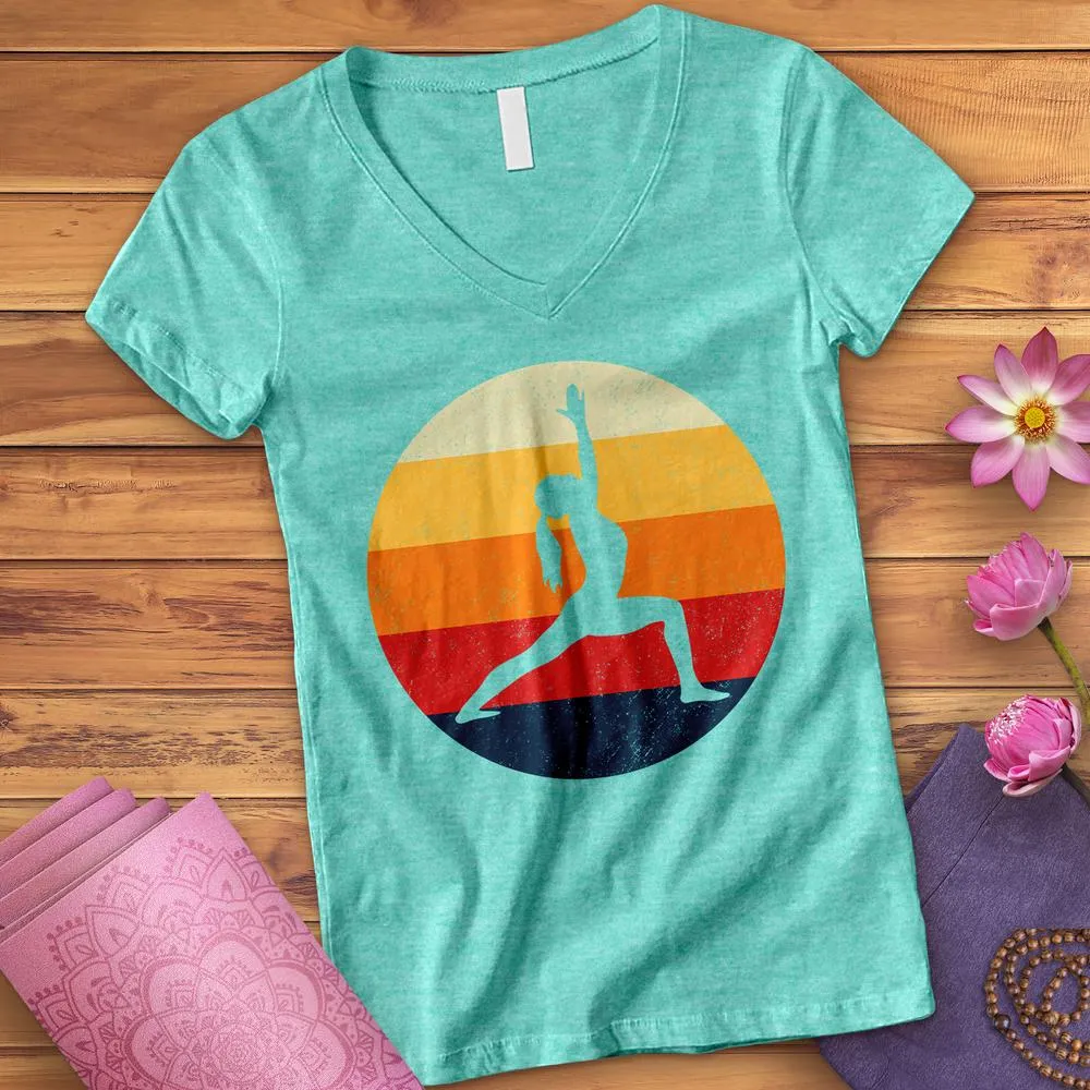 Vintage Yoga Pose V-Neck