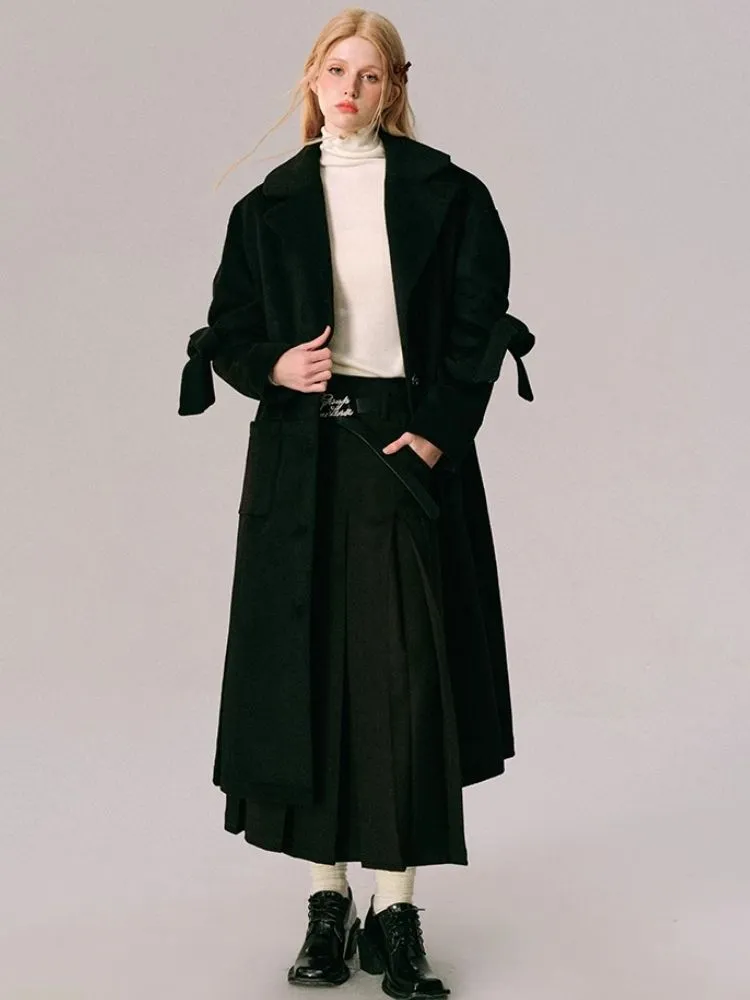 Wool Bow French Long Tweed Jacket【s0000005610】