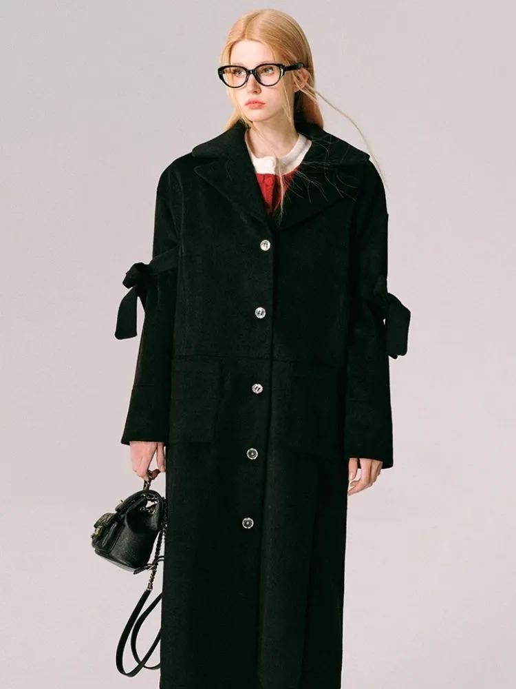 Wool Bow French Long Tweed Jacket【s0000005610】