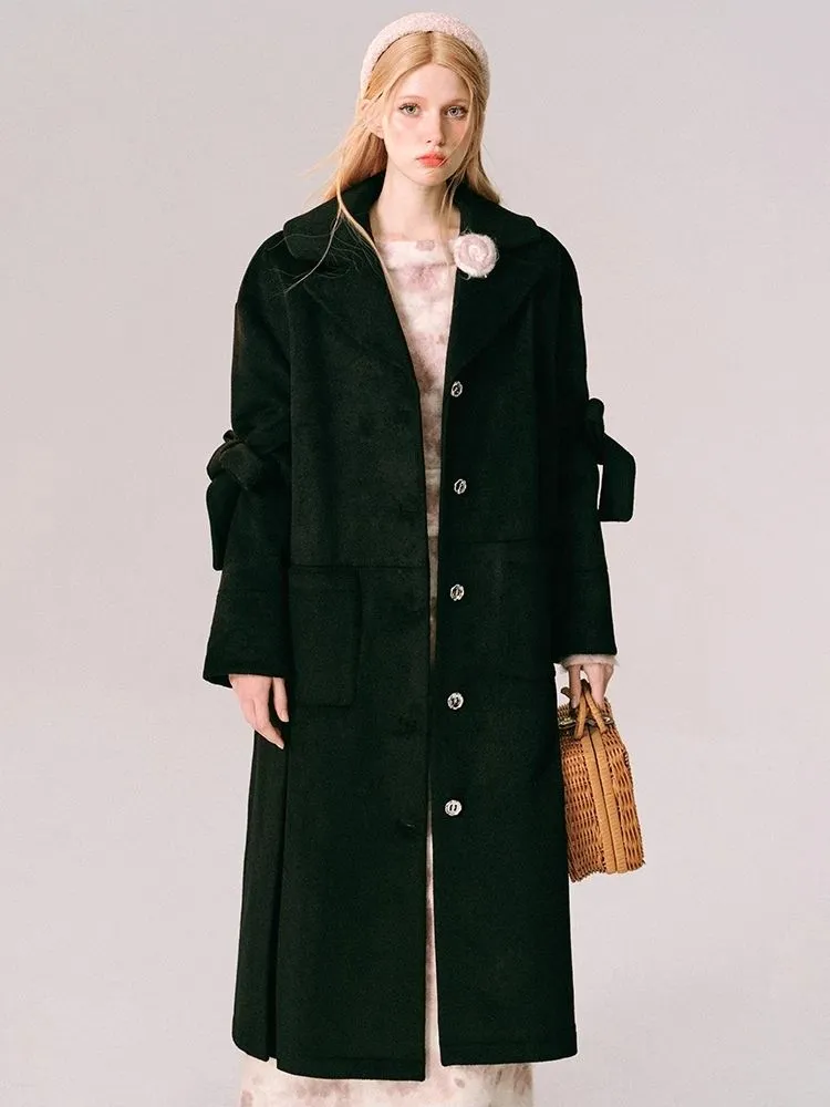 Wool Bow French Long Tweed Jacket【s0000005610】
