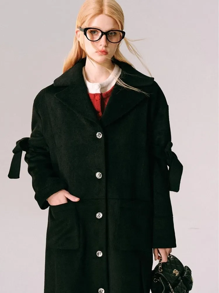 Wool Bow French Long Tweed Jacket【s0000005610】