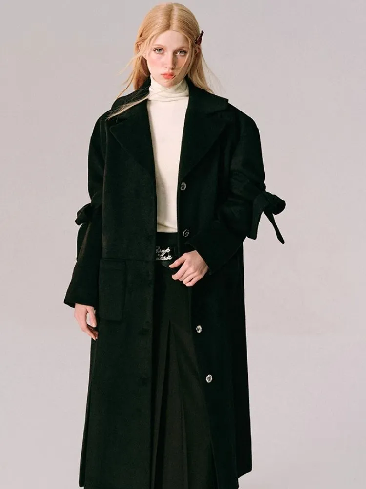 Wool Bow French Long Tweed Jacket【s0000005610】