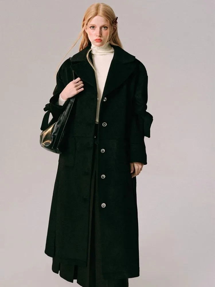 Wool Bow French Long Tweed Jacket【s0000005610】