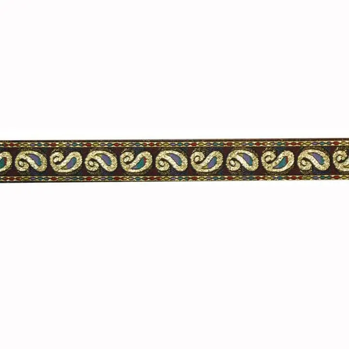 Wool Tallit with Decorative Ribbon Style # 10 Paisley Design