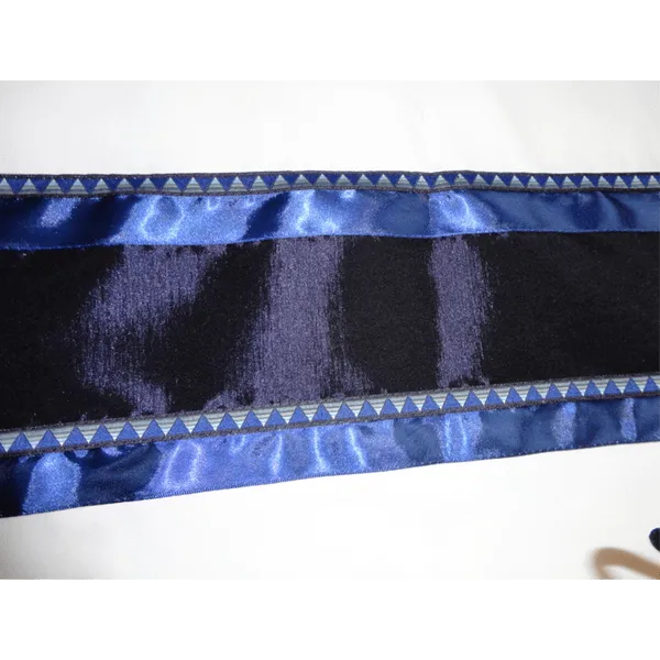 Wool with Zig Zag Pattern Ribbon Bar Mitzvah Tallit Set, Tzitzit Jewish Prayer Shawl, Modern Tallits
