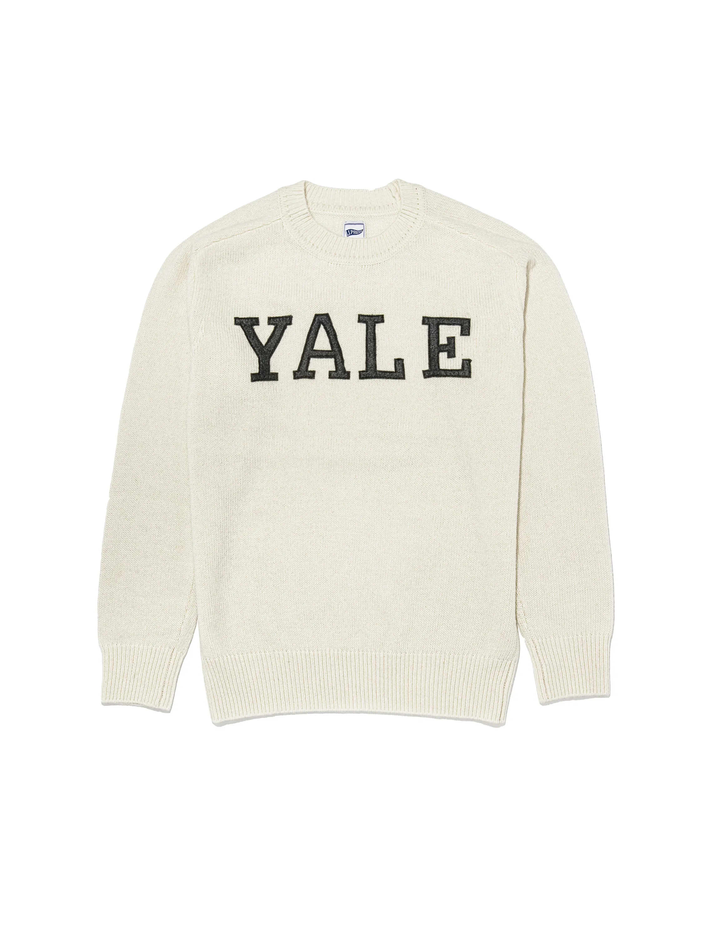 YALE WOOL CREW NECK SWEATER - WHITE